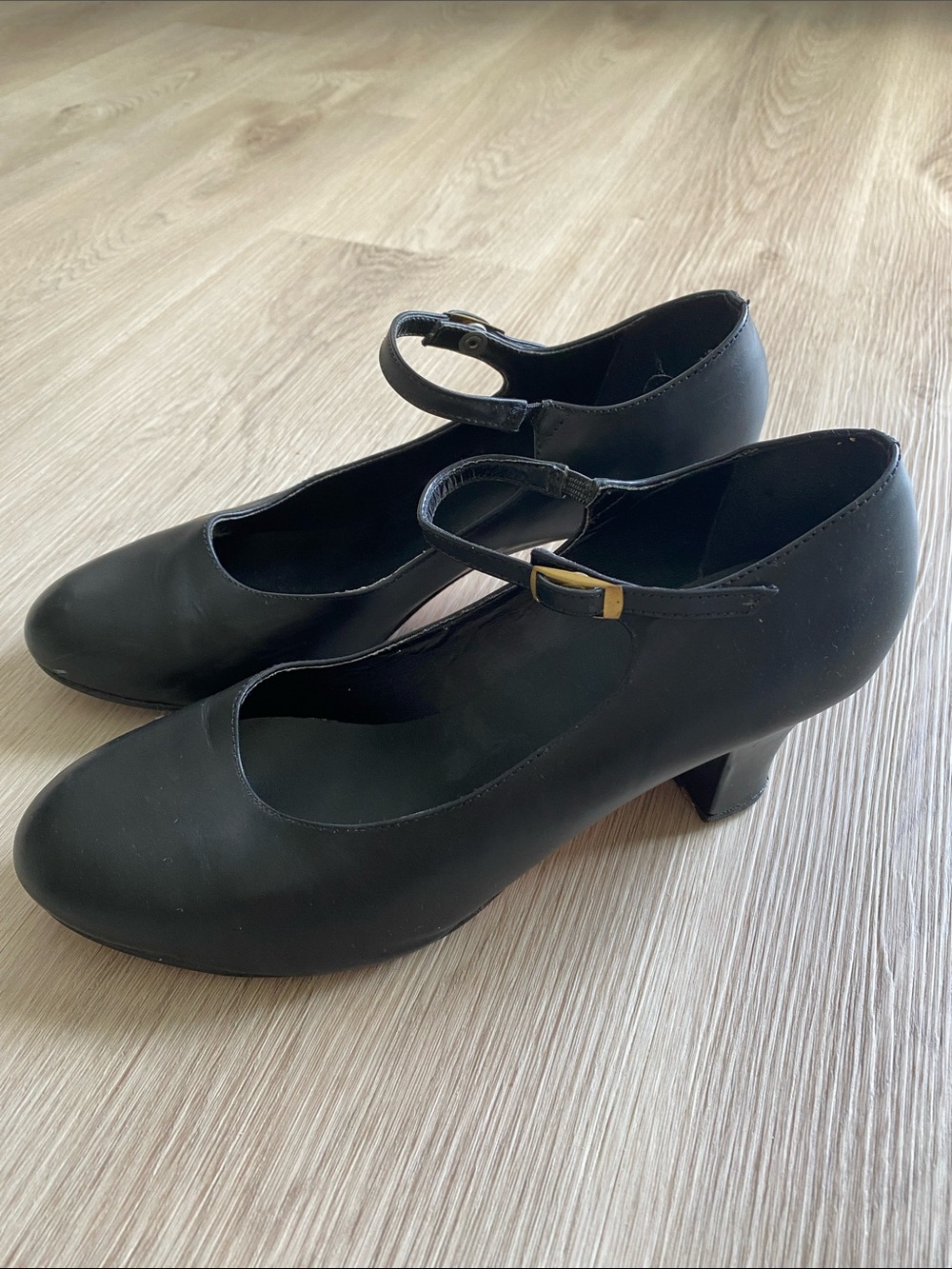 Black Ankle-Strap Mary Jane Heels